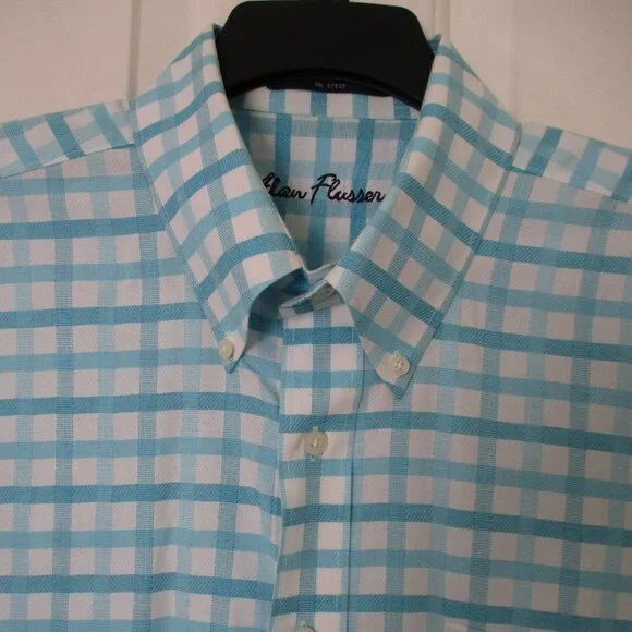 aqua blue mens dress shirt Men's Multi-Color Faded Print Dress Shirt & Tie Set in Aqua Blue, 17½ 34/35 / Aqua main image 1